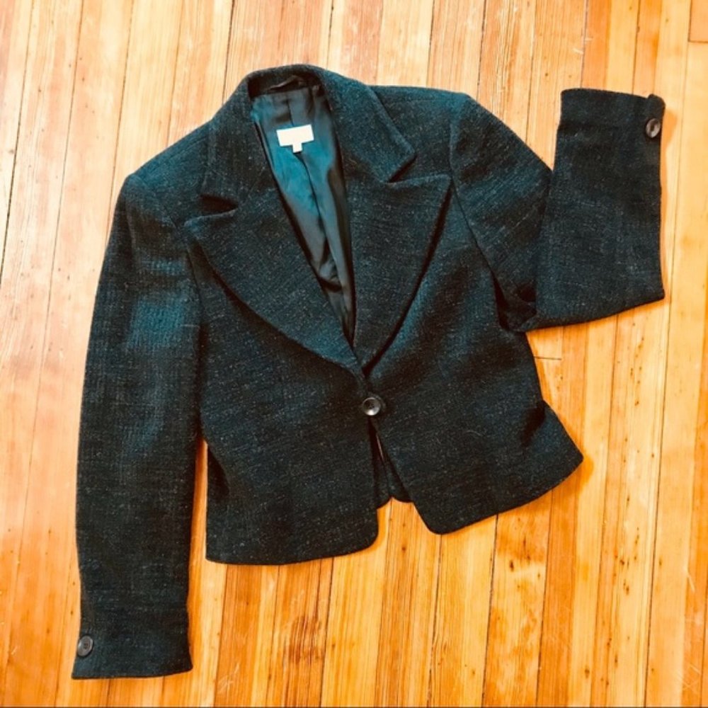 Zanella size 4 wool blend charcoal blazer